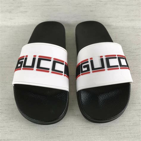 gucci ciabatte bianche|Gucci sandali slider.